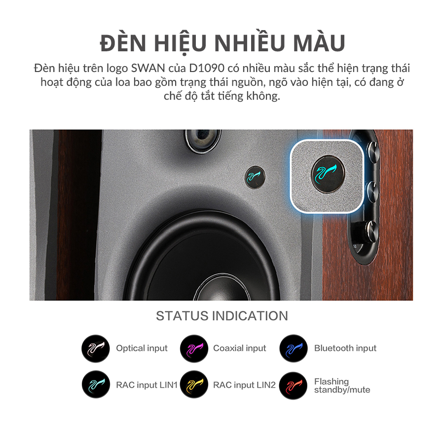 Loa Hivi Swan D1090 Loa kệ để phòng khách hivi swan d1090 loa bluetooth 12