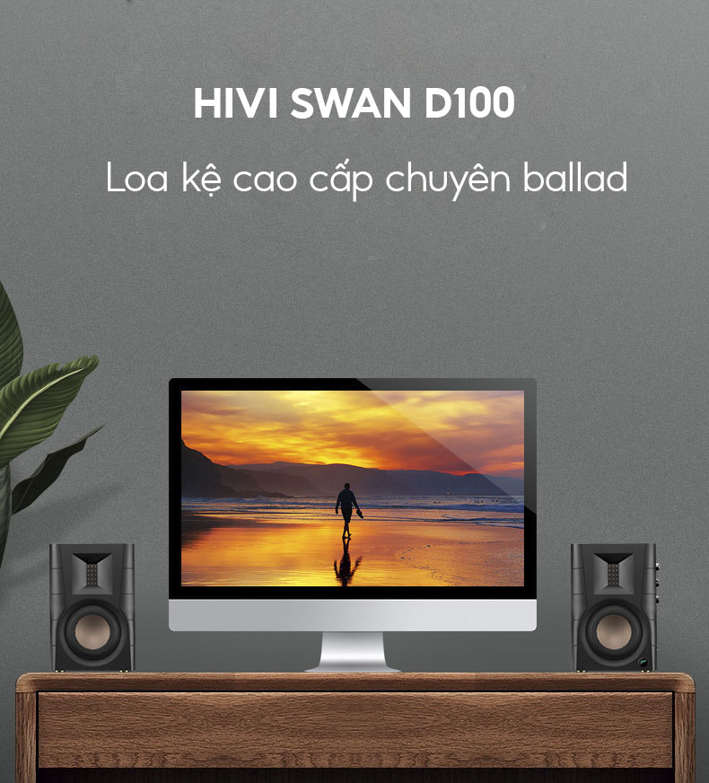Loa Hivi Swan D100 – Loa Bookshelf nghe nhạc chuyên ballad loa kệ hivi swan d100 loa nghe nhạc vocal hay