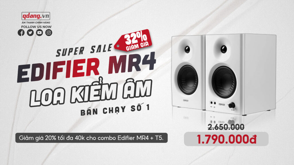 Chương trình khuyến mãi Loa edifier mr4 trắng