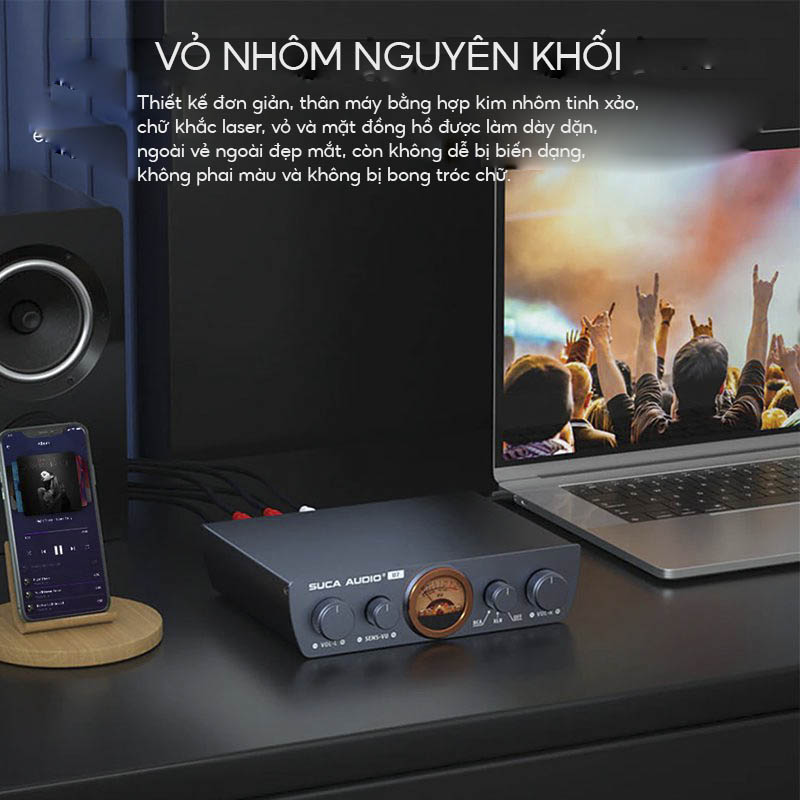Amply Suca Audio U7 vỏ nhôm nguyên khối