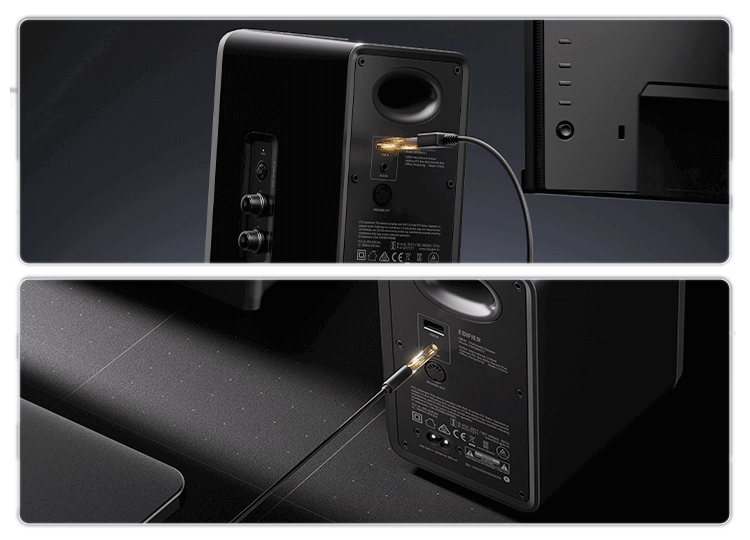 Cổng kết nối loa Edifier QR30 USB-A AUX 3.5mm Bluetooth 5.4