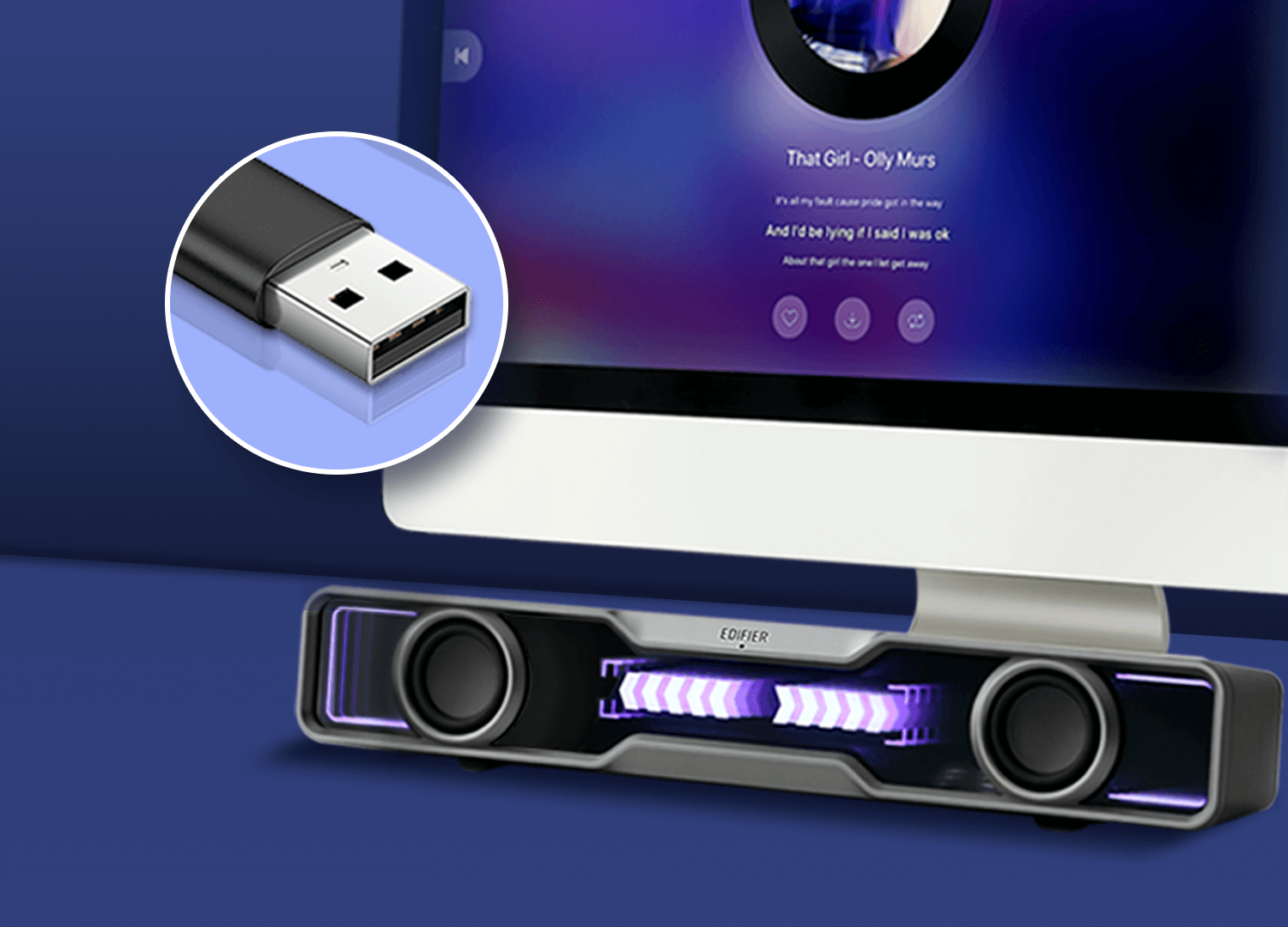Edifier QS30 kết nối USB Plug-and-Play