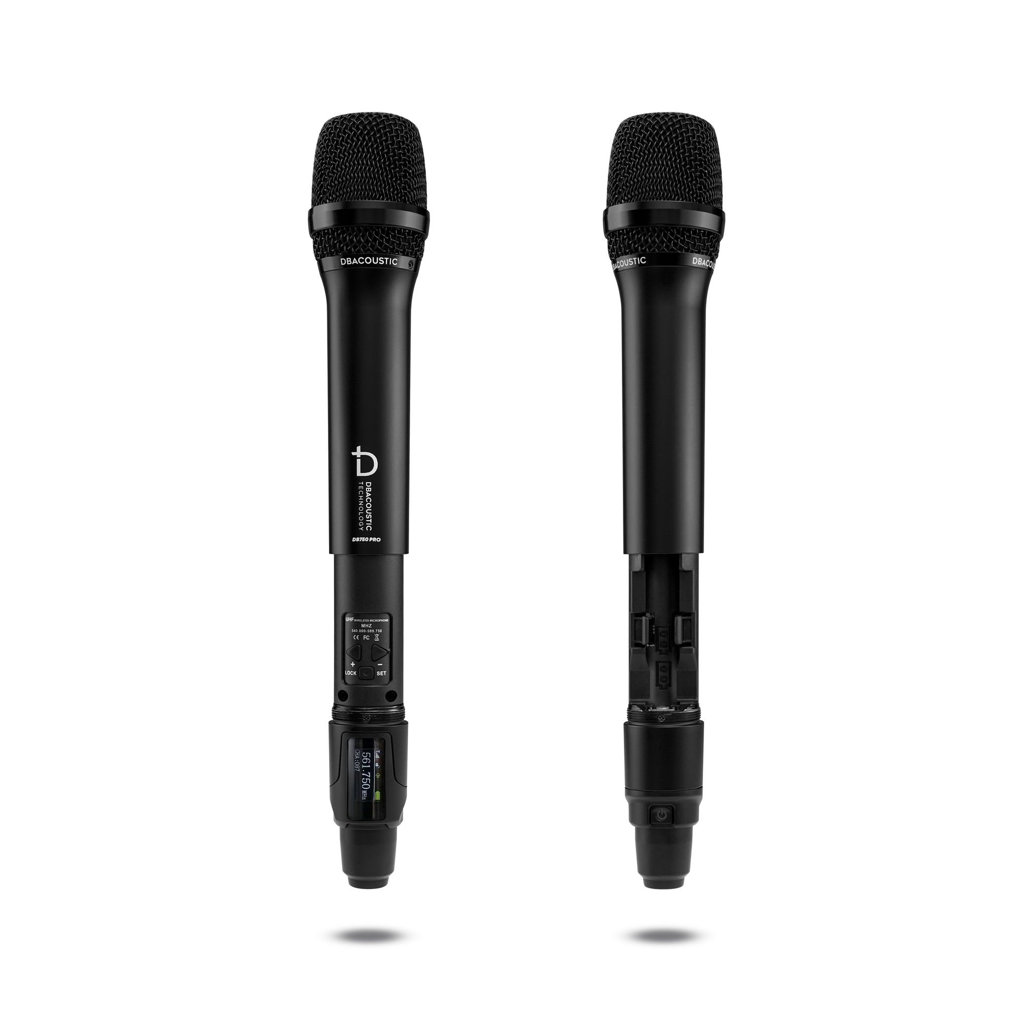 Micro không dây DBacoustic DB750 PRO chính hãng, thu xa 200m Tay micro DBacoustic DB750 PRO thiết kế chắc chắn sang trọng