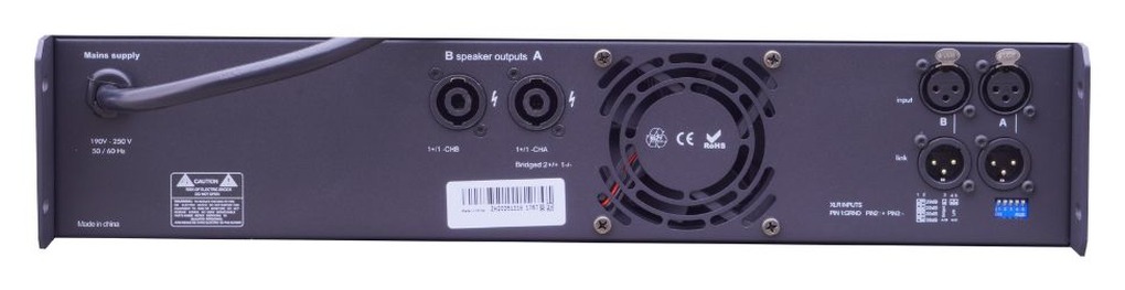 Cục đẩy công suất DMX X2.8 - mặt sau và cổng kết nối